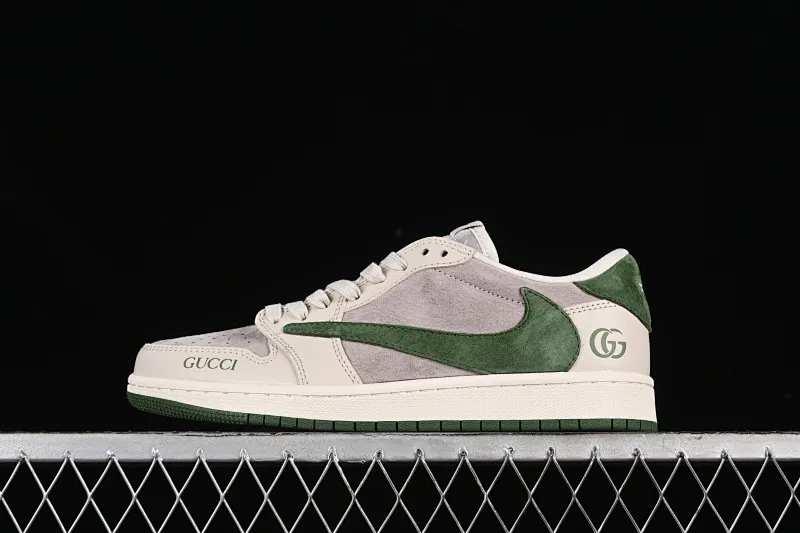 All categories Air Jordan Jordan series basketball shoes Air Jordan 1 Low High-end customized low-top sneakers Travis Scott x Fragment Design x Air Jordan 1 Low OG SP AJ1 Joe 1 Gucci joint-off-white dark green pig eight low-top cultural casual sneakers LX1988-106